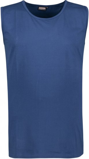 Adamo Rod Comfort Fit Tank Top Denim Blue - Trička - Trička nadměrné velikosti - 2XL-14XL