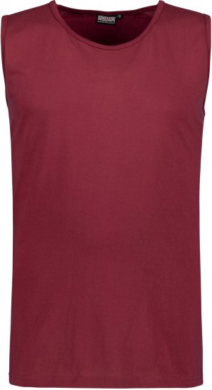 Adamo Rod Comfort Fit Tank Top Wine - Trička - Trička nadměrné velikosti - 2XL-14XL