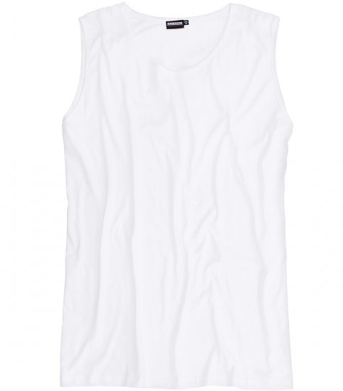 Adamo Rod Comfort Fit Tank Top White - Trička - Trička nadměrné velikosti - 2XL-14XL