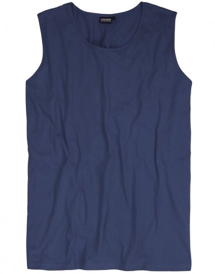 Adamo Rod Comfort Fit Tank Top Denim Blue - Trička - Trička nadměrné velikosti - 2XL-14XL
