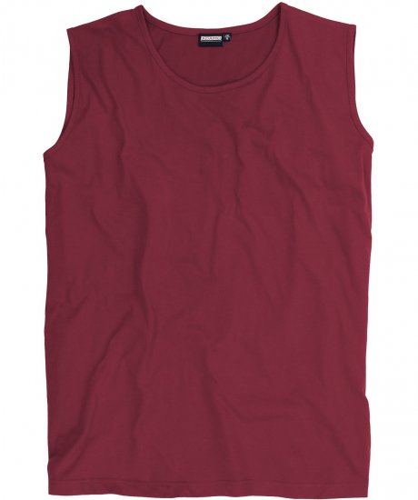 Adamo Rod Comfort Fit Tank Top Wine - Trička - Trička nadměrné velikosti - 2XL-14XL