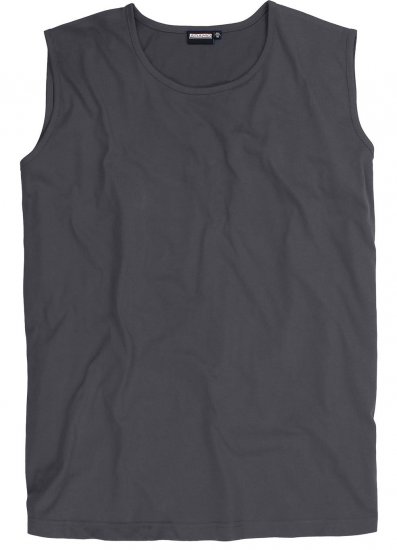 Adamo Rod Comfort Fit Tank Top Charcoal - Trička - Trička nadměrné velikosti - 2XL-14XL