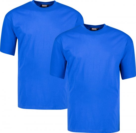 Adamo Marlon Comfort fit 2-pack T-shirt Royal Blue - Trička - Trička nadměrné velikosti - 2XL-14XL