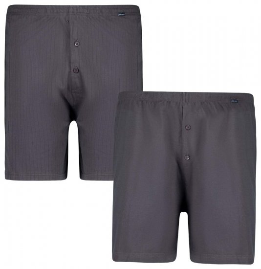 Adamo 129602 Boxerky 2 ks Tmavě šedá - Spodní prádlo - Spodní Prádlo Nadměrné Velikosti 2XL-8XL