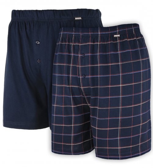 Adamo Daniel Boxershorts Navy 2-pack - Spodní prádlo - Spodní Prádlo Nadměrné Velikosti 2XL-8XL