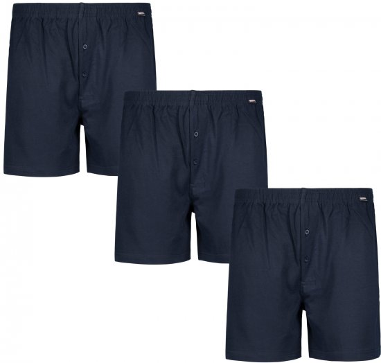 Adamo James Boxershorts 3-pack Navy - Spodní prádlo - Spodní Prádlo Nadměrné Velikosti 2XL-8XL