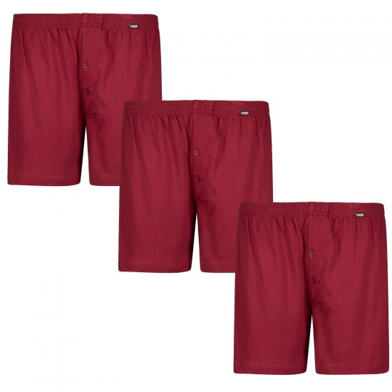 Adamo James Boxershorts 3-pack Burgundy - Spodní prádlo - Spodní Prádlo Nadměrné Velikosti 2XL-8XL
