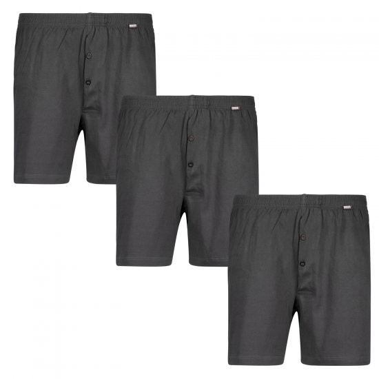 Adamo James Boxershorts 3-pack Charcoal - Spodní prádlo - Spodní Prádlo Nadměrné Velikosti 2XL-8XL