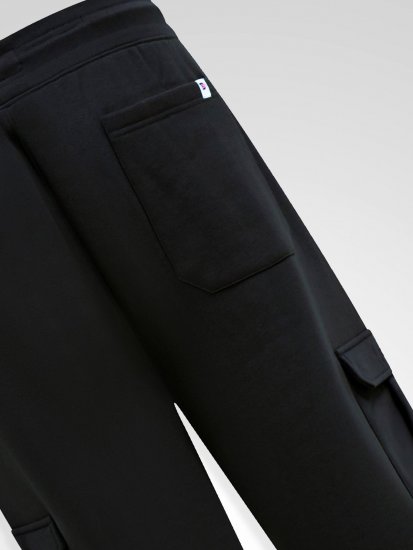 D555 Dexter 1 Cargo Jogger With Bear Embroidery TALL Černá - TALL tepláky - TALL tepláky pro vysoké muže