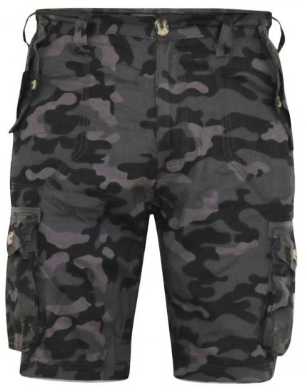 D555 ZAVIER Camo Cotton Cargo Shorts - Šortky - Šortky Nadměrné Velikosti W40-W60