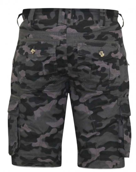 D555 ZAVIER Camo Cotton Cargo Shorts - Šortky - Šortky Nadměrné Velikosti W40-W60