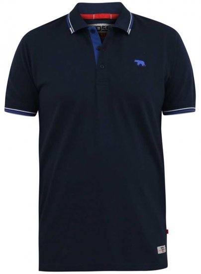 D555 SALFORD 1 Pique Polo Navy - Polokošile - Polokošile 2XL-8XL - Trička s límečkem 2XL-8XL