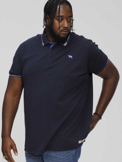 D555 SALFORD 1 Pique Polo Navy - Polokošile - Polokošile 2XL-8XL - Trička s límečkem 2XL-8XL