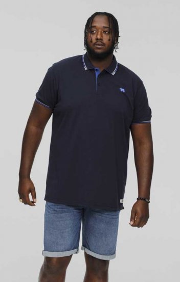 D555 SALFORD 1 Pique Polo Navy - Polokošile - Polokošile 2XL-8XL - Trička s límečkem 2XL-8XL
