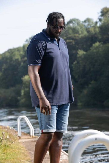 D555 SALFORD 1 Pique Polo Navy - Polokošile - Polokošile 2XL-8XL - Trička s límečkem 2XL-8XL