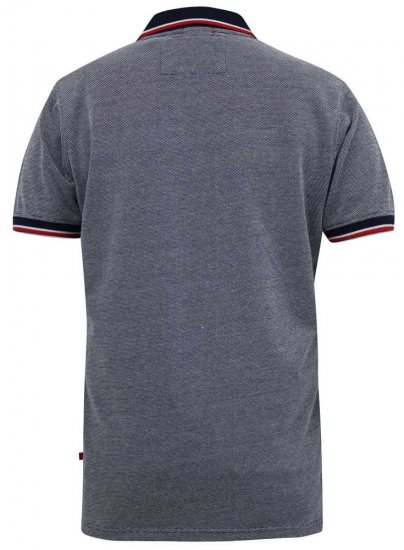D555 KEMSTON Birds Eye Pique Polo Navy/White - Polokošile - Polokošile 2XL-8XL - Trička s límečkem 2XL-8XL