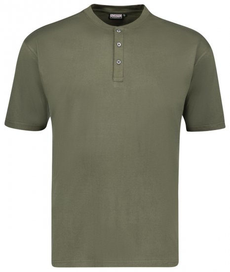 Adamo 139011 Serafino tričko Olivově zelené - Trička - Trička nadměrné velikosti - 2XL-14XL