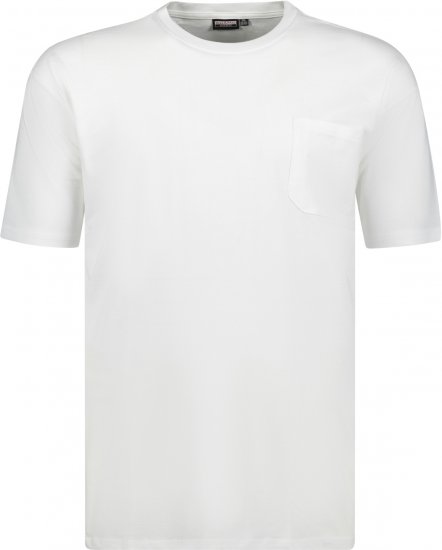 Adamo Kody Regular fit T-shirt with Pocket White - Trička - Trička nadměrné velikosti - 2XL-14XL