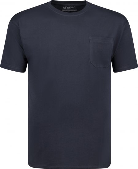 Adamo Kody Regular fit T-shirt with Pocket Navy - Trička - Trička nadměrné velikosti - 2XL-14XL