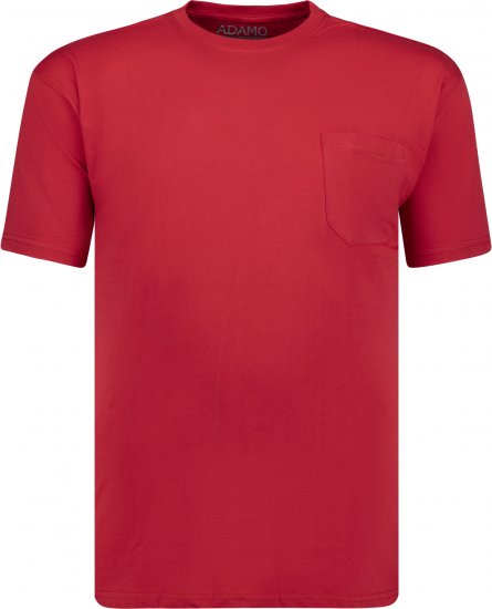 Adamo Kody Regular fit T-shirt with Pocket Red - Trička - Trička nadměrné velikosti - 2XL-14XL