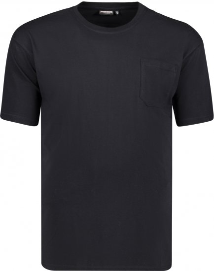 Adamo Kody Regular fit T-shirt with Pocket Black - Trička - Trička nadměrné velikosti - 2XL-14XL