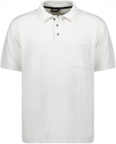 Adamo Klaas Regular fit Polo Shirt with Pocket White - Polokošile - Polokošile 2XL-8XL - Trička s límečkem 2XL-8XL
