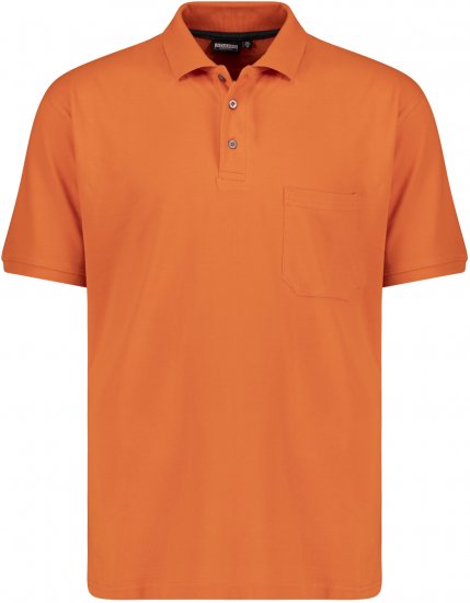 Adamo Klaas Regular fit Polo Shirt with Pocket Orange - Polokošile - Polokošile 2XL-8XL - Trička s límečkem 2XL-8XL
