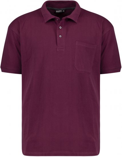 Adamo Klaas Regular fit Polo Shirt with Pocket Blackberry - Polokošile - Polokošile 2XL-8XL - Trička s límečkem 2XL-8XL