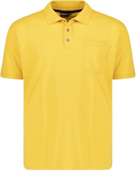 Adamo Klaas Regular fit Polo Shirt with Pocket Yellow - Polokošile - Polokošile 2XL-8XL - Trička s límečkem 2XL-8XL