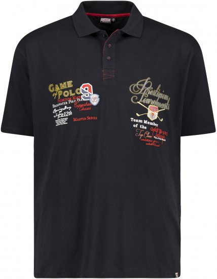 Adamo DURBAN Regular fit Polo Shirt Black - Polokošile - Polokošile 2XL-8XL - Trička s límečkem 2XL-8XL