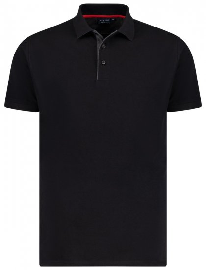Adamo 139401 Polokošile Černá - Polokošile - Polokošile 2XL-8XL - Trička s límečkem 2XL-8XL