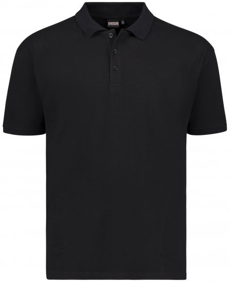 Adamo Stephan Waffelpique Poloshirt Black - Polokošile - Polokošile 2XL-8XL - Trička s límečkem 2XL-8XL