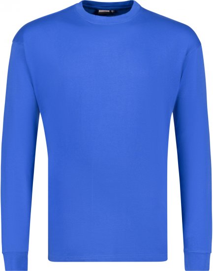 Adamo Floyd Comfort fit Long sleeve T-shirt Royal Blue - Trička - Trička nadměrné velikosti - 2XL-14XL