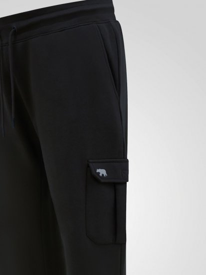 D555 Dexter 1 Cargo Jogger With Bear Embroidery TALL Černá - TALL tepláky - TALL tepláky pro vysoké muže