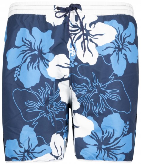 Adamo Elmar Printed Swimshorts Navy - Spodní prádlo - Spodní Prádlo Nadměrné Velikosti 2XL-8XL