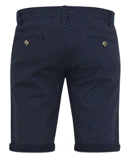 D555 DUDLEY AO Printed Stretch Chino Shorts Navy - Šortky - Šortky Nadměrné Velikosti W40-W60