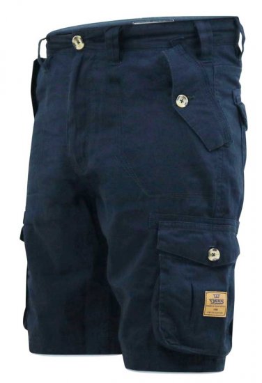D555 RODNEY Cotton Cargo Shorts Navy - Šortky - Šortky Nadměrné Velikosti W40-W60