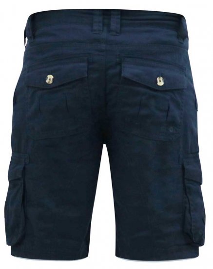 D555 RODNEY Cotton Cargo Shorts Navy - Šortky - Šortky Nadměrné Velikosti W40-W60
