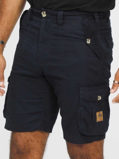 D555 RODNEY Cotton Cargo Shorts Navy - Šortky - Šortky Nadměrné Velikosti W40-W60