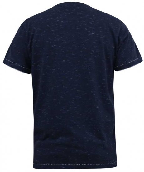 D555 DENNIS Official AC/DC Printed Crew Neck T-Shirt Navy Reno - Trička - Trička nadměrné velikosti - 2XL-14XL