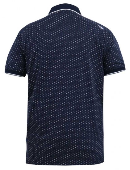 D555 DARWIN AO Printed Polo Shirt Navy - Polokošile - Polokošile 2XL-8XL - Trička s límečkem 2XL-8XL