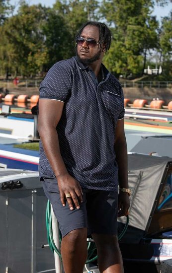 D555 DARWIN AO Printed Polo Shirt Navy - Polokošile - Polokošile 2XL-8XL - Trička s límečkem 2XL-8XL