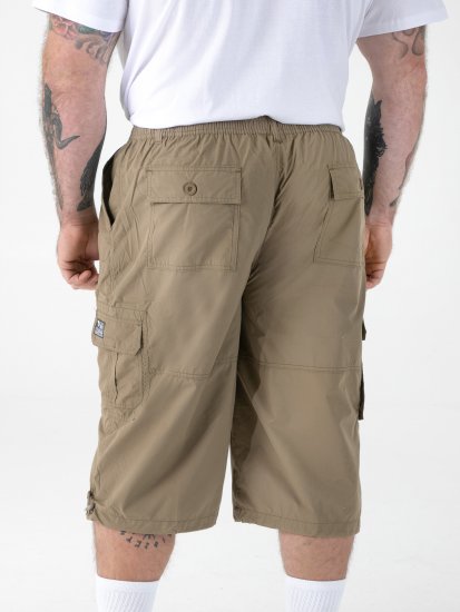 D555 Mason Cargo Shorts Sand - Šortky - Šortky Nadměrné Velikosti W40-W60