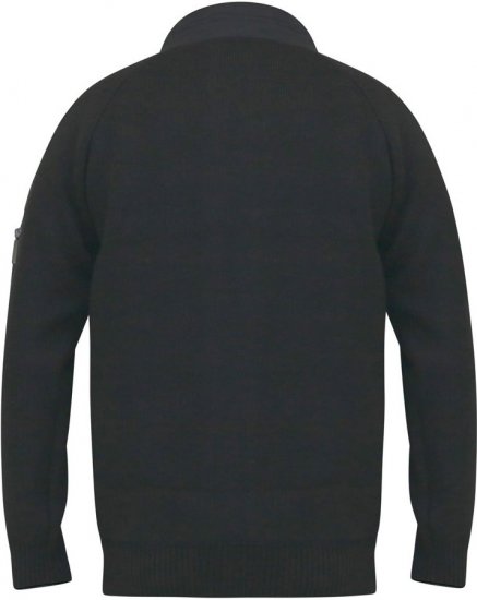 D555 MARSDEN Hybrid Knitted Jacket With Bonded Fleece Lining Black - Bundy - Bundy Nadměrné Velikosti - 2XL-8XL