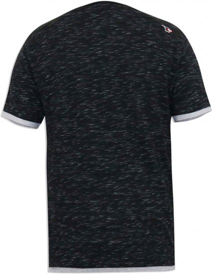 D555 DARREN Skull Printed T-Shirt With Double Layer On Hem & Cuff Black Reno - Trička - Trička nadměrné velikosti - 2XL-14XL
