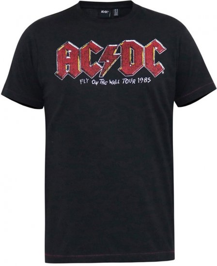 D555 JAILBREAK Official Ac/Dc Printed T-Shirt With Front And Back Print - Black - Trička - Trička nadměrné velikosti - 2XL-14XL
