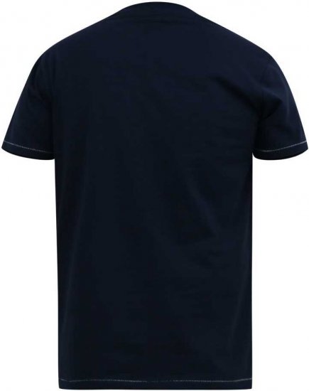 D555 ROGERS Official Captain America Printed T-Shirt Dark Navy - Trička - Trička nadměrné velikosti - 2XL-14XL