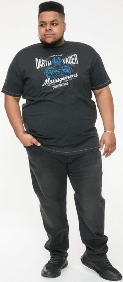 D555 SOLO Official Star Wars Management Consulting Printed T-Shirt Black Reno - Trička - Trička nadměrné velikosti - 2XL-14XL