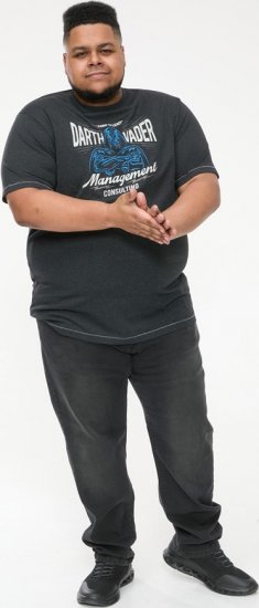 D555 SOLO Official Star Wars Management Consulting Printed T-Shirt Black Reno - Trička - Trička nadměrné velikosti - 2XL-14XL