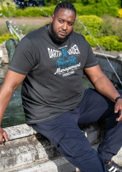 D555 SOLO Official Star Wars Management Consulting Printed T-Shirt Black Reno - Trička - Trička nadměrné velikosti - 2XL-14XL